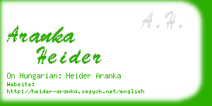 aranka heider business card